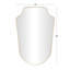 Cole and Grey Aluminum Metal Arched Gold Room Wall Mirror with Thin Frame