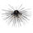 8-Light Flush Mount Ceiling Light – 40” Diameter, Black Finish – Ideal for Living Room, Dining Room, Bedroom, Hallway