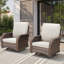 Ensemble de 2 chaises de patio à bascule en osier, pivotantes et pivotantes-593447712
