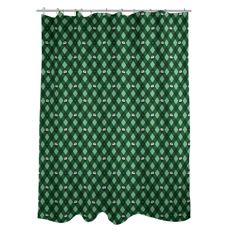 Rideau simple sower katelyn elizabeth argyle crânes, Vert