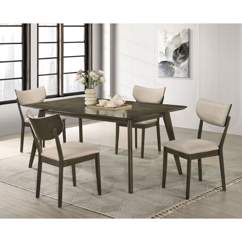 Lievin 5-Piece Rectangular Dining Table Set, Ensemble de cinq pièces : table, quatre chaises