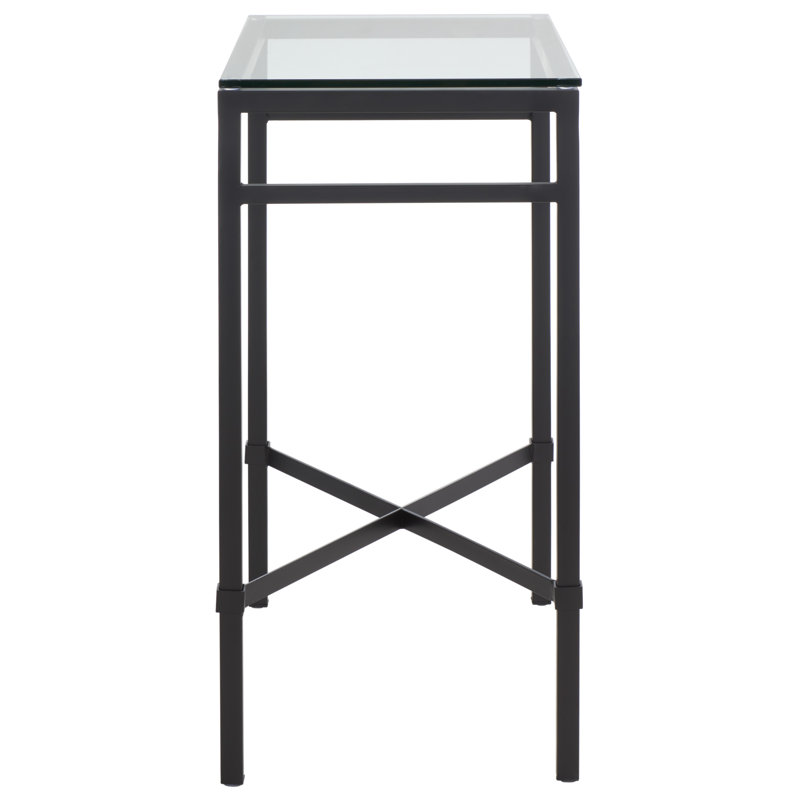 Vera Glass End Table, Black