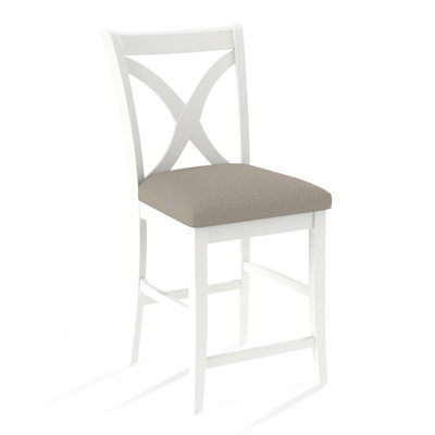 Hues Upholstered Stool with Solid Wood Frame