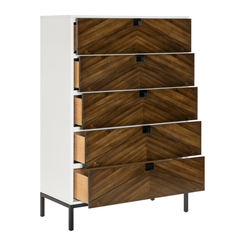 Magnifique commode 1 pièce avec tiroirs et pieds en métal noirs
