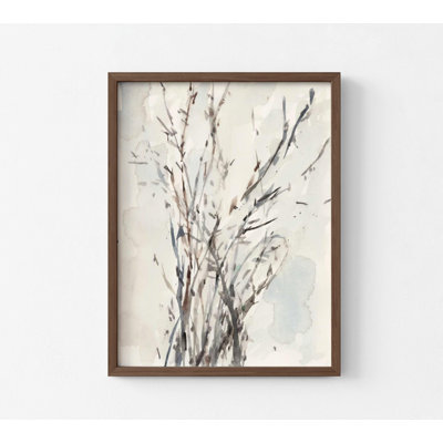 Art mural délicat, branche de nature abstraite, lumière au-dessus d'une cheminée, reproduction d'art, Nature Breeze Home Remodel