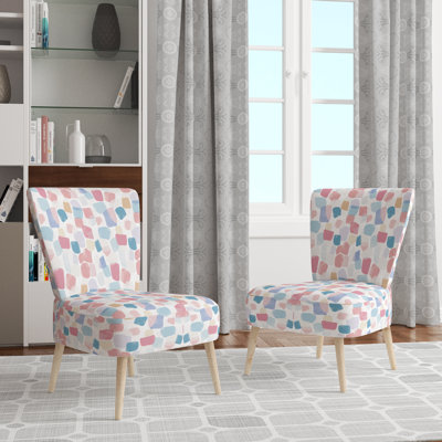 Chaise rembourrée Kids Patchwork - Chaise d'appoint rouge mosaïque pastel