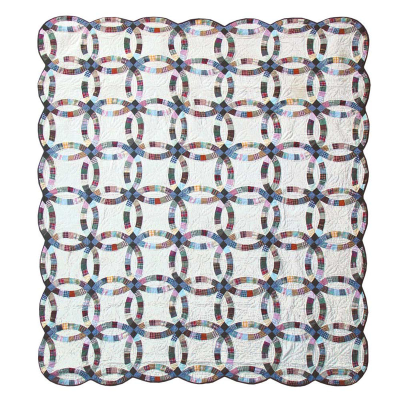 Country Wedding Ring King Duvet Cover 108 x 98 – 100% Cotton Patchwork Bedding, King Duvet Cover