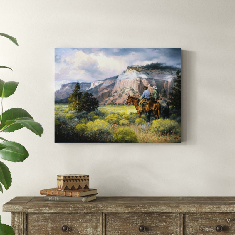 « spellbound chevaux », peinture sur toile tendue, H 35 po x l 47 po x P 2 po