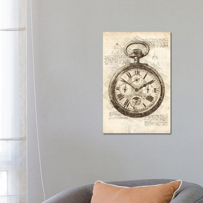 «Old Pocketwatch» par Cornell, impression sur toile tendue