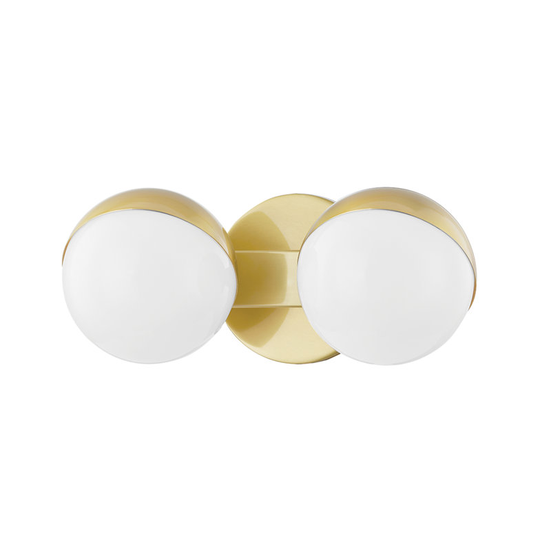 Lodi 2 - Light Vanity Light, Aged Brass