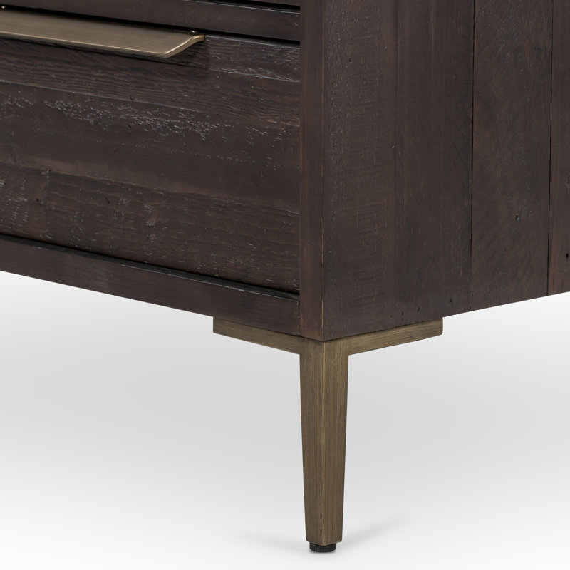 Wyeth 6 - Drawer Solid Wood Dresser, Black