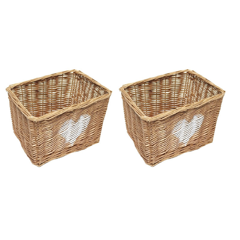 Brambly Cottage Wicker Decorative Basket, Oak, Medium