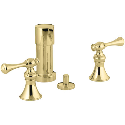 Revival Vertical Spray Bidet Faucet with Traditional Lever Handles