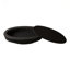Table basse 47 po ovale avec rangement Table d'appoint moderne en placage de bois massif pour salon, chambre à coucher, appartement ou bureau, noir, table-1073066973