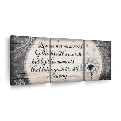 " Measure Of Life Quote " 3 - Pieces