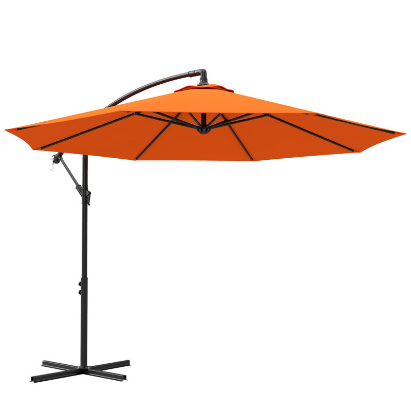 295cm Cantilever Parasol, Black, 250cm H x 295cm W x 295cm D