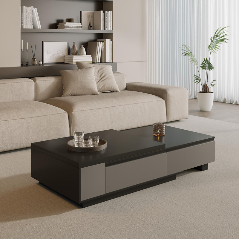 Roshanak Extendable Coffee Table with 4-Drawer Storage