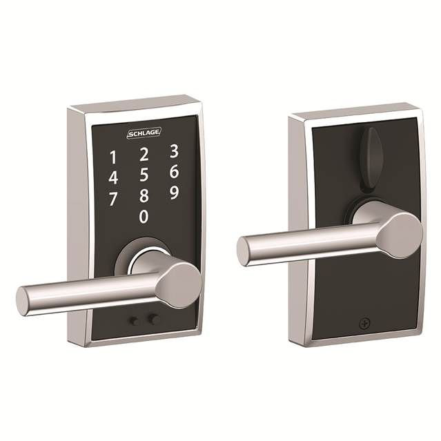 Schlage Touch Door Touchscreen Lever with Century Trim and Broadway Lever Schlage 