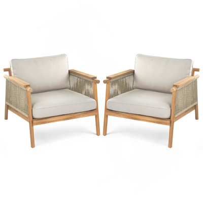 Fauteuil club d'extérieur Sumbawa, ensemble de 2