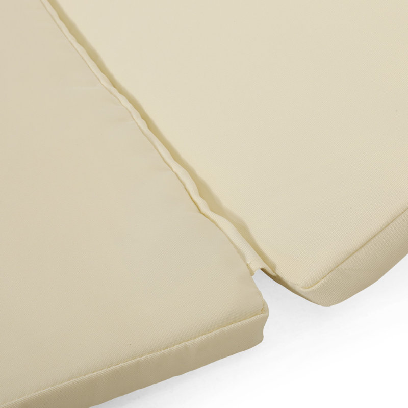 2-Piece Outdoor Chaise Lounge Cushion Set ( Cushion Only ), 1, Beige
