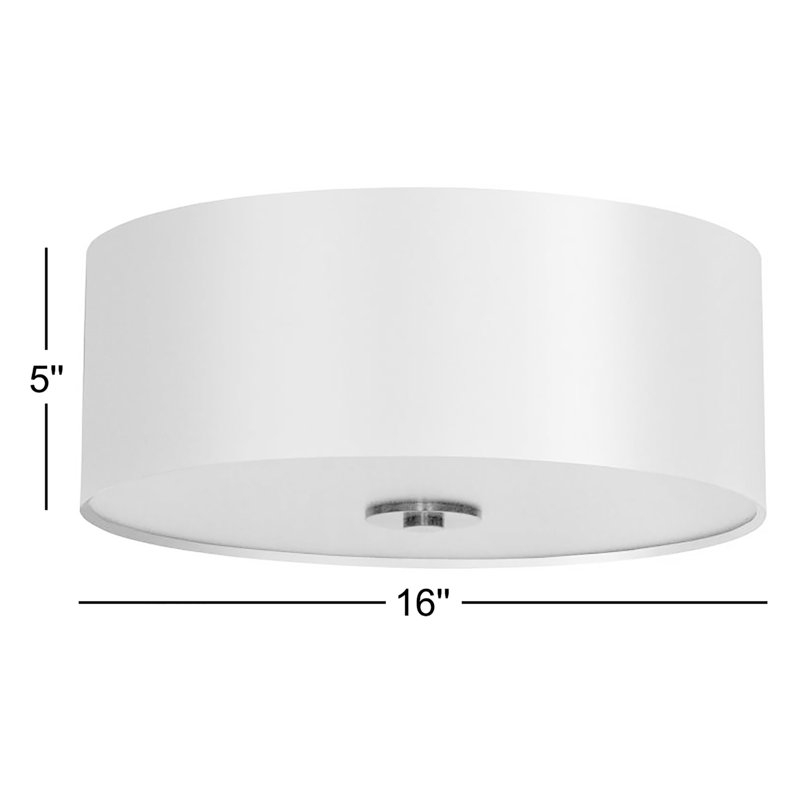 Aimil Fabric Flush Mount, Black