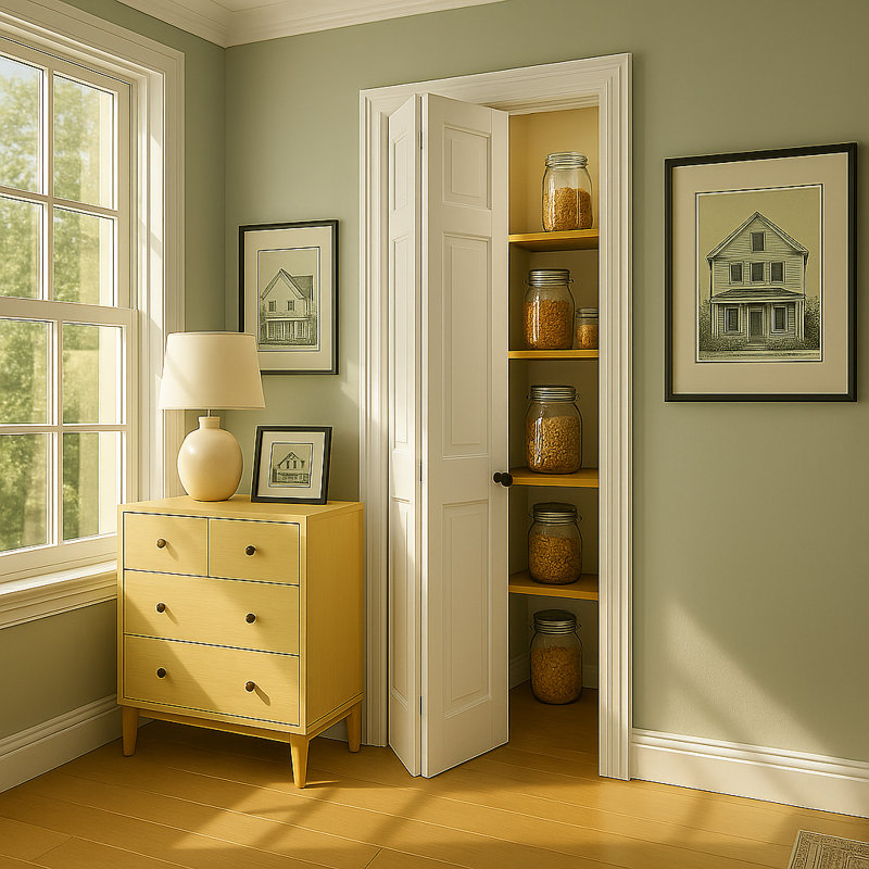 Porte de grange pliante en panneau de fibres à densité moyenne 32 po x 84 po S&Z TopHand®, 32 po x 84 po