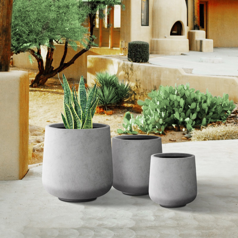 Pot à fleurs Khoi, Beige