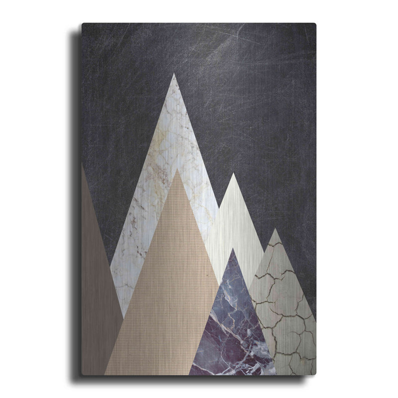 Millwood Pines «Peaks 2» par Design Fabrikken, art mural en métal, H 16 po x l 12 po