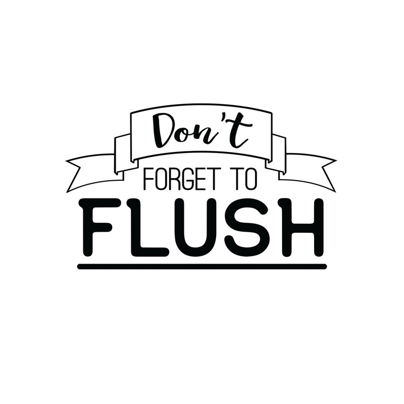 Don't Forget to Flush 1 Piece Wrapped Canvas Wall Art, 51cm H x 51cm W x 3.8cm D