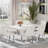 Rectangle Marble Texture Dining Table Set-1078780863-1078780856-1078780857