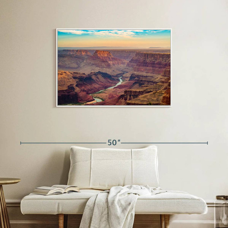 Lever du Colorado, Cadre flottant blanc, 37 po x 25 po