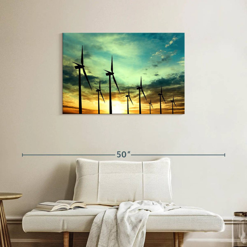 Lilie Windmills At Sunset