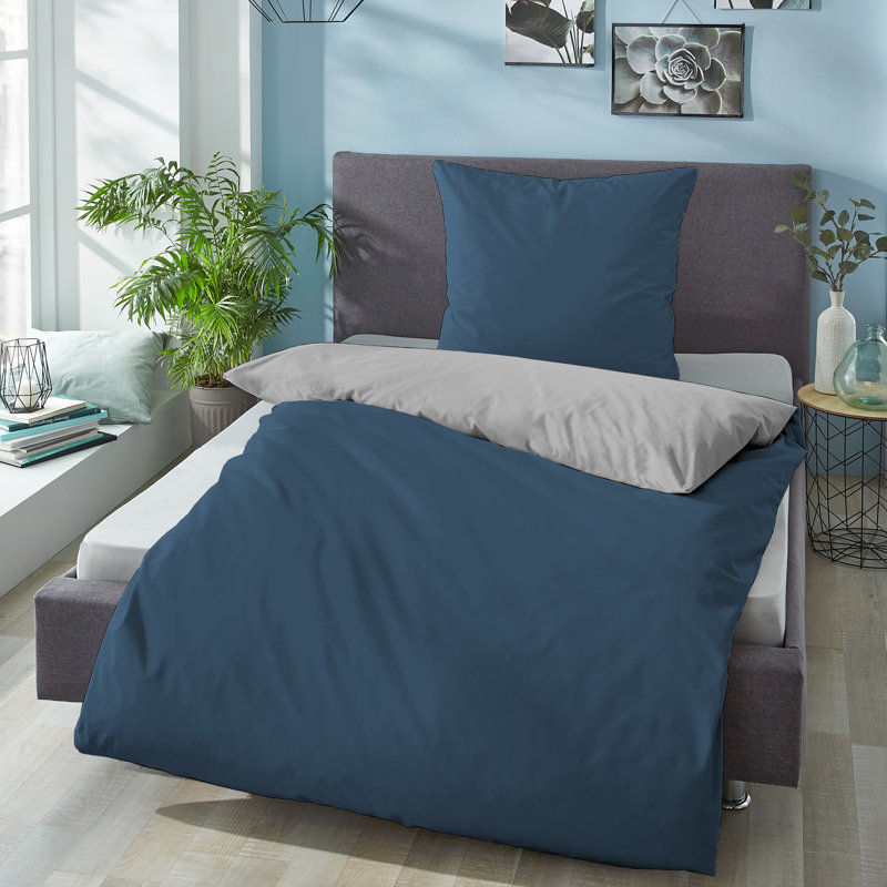 Mikrofaser-Bettwäsche, Single - 1 Pillowcase (80 x 80 cm), Marine