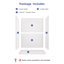 Panneau de douche et base de douche 5 pièces, l 60 po x l 77,25 po x H 32,25 po, panneau de douche en composite et bases de douche à surface solide, installation rapide, découpable