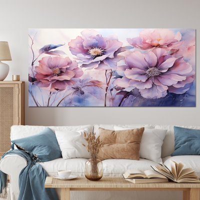 «Purple Tranquil Petals I» sur toile
