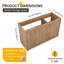 Base de meuble-lavabo autoportant 48 po avec 3 portes et 1 tablette réglable