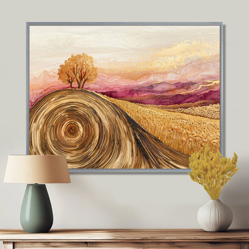 Doshia - Landscapes Wall Art, H 24 po x l 32 po, Impression encadrée flottante, Argent argent