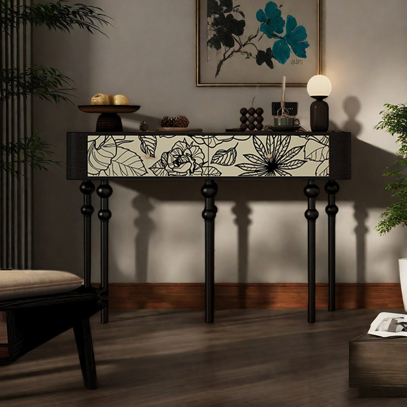 Console en bois massif de style français