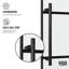 Porte de douche coulissante sans cadre avec grille 3/8 po l 68-72 po x H 74 po Elan