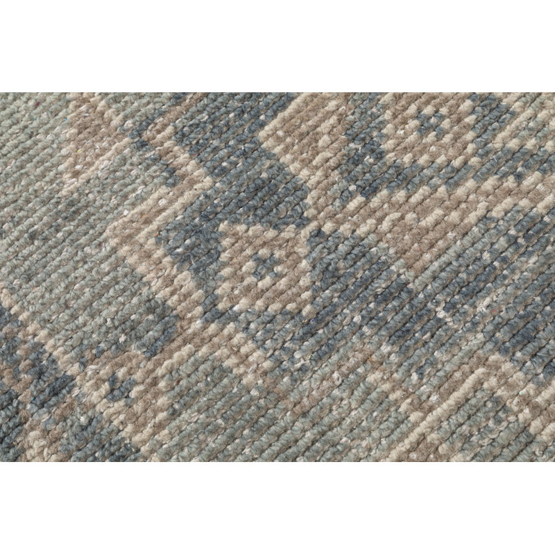 Tapis en laine noué à la main Maeve Whitley, Tapis de couloir 2 pi 6 po x 8 pi