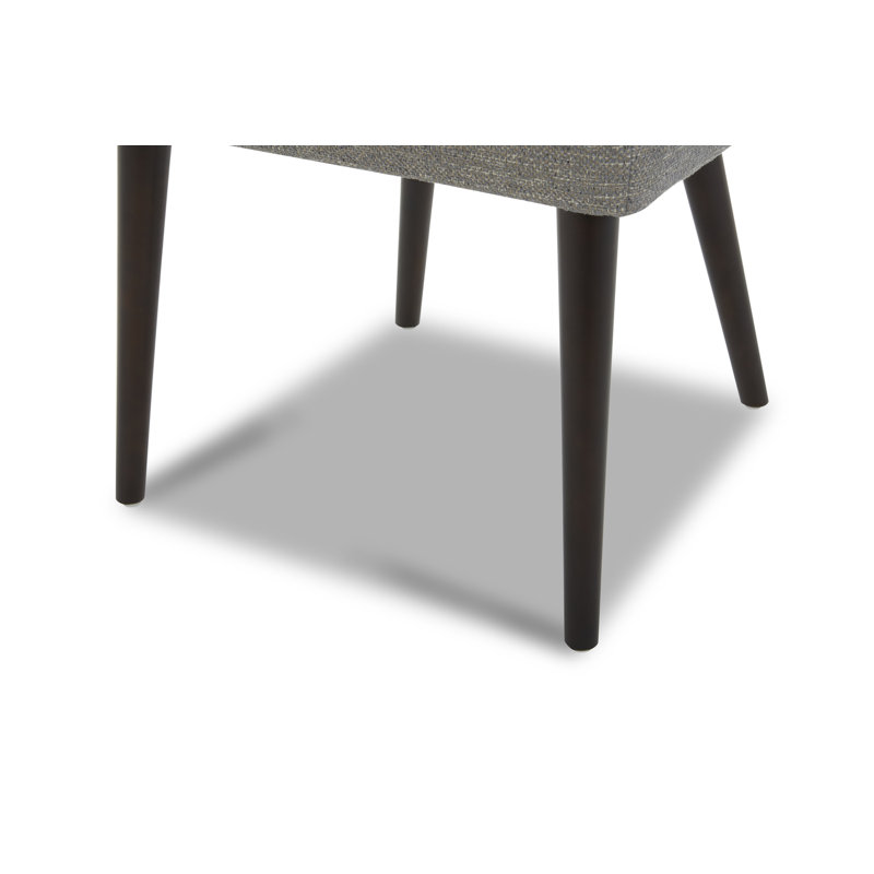 Chaise d'appoint rembourrée en bois massif Bremment, Brouillard gris