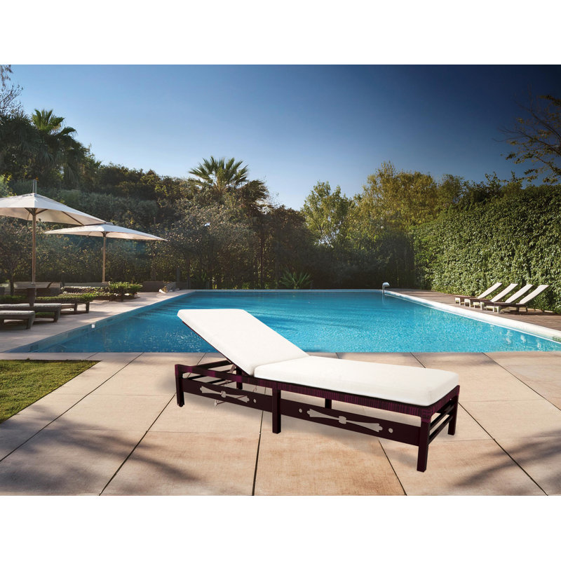 Astor Outdoor Chaise Lounge, Canvas Coal