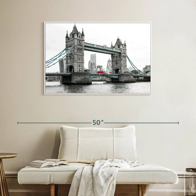 Pop London Bridge, Cadre flottant blanc, 40 po x 27 po