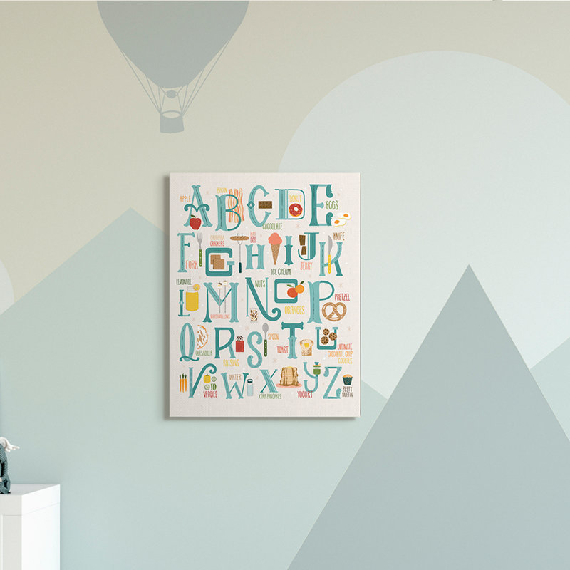 Graball - Alphabet des aliments, Toile tendue, H 30 po x l 24 po x P 1,5 po