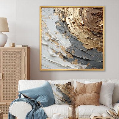 Radiant Revolve Modern Gold Spiral II  Abstract Spirals Wall Art