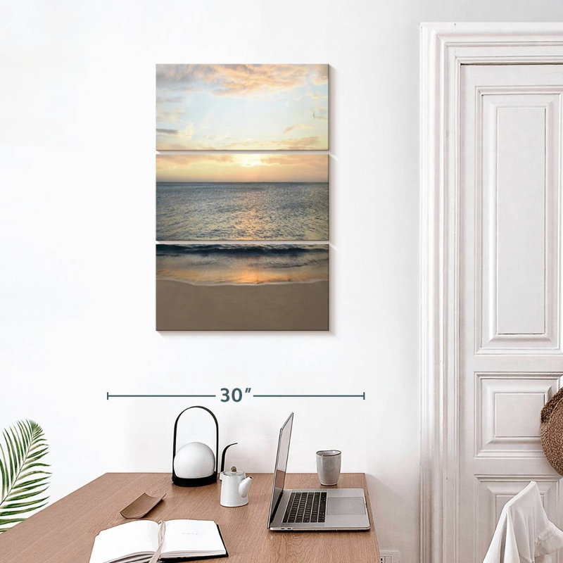 Gillard, mer calme, horizon, H 32 po x l 20 po