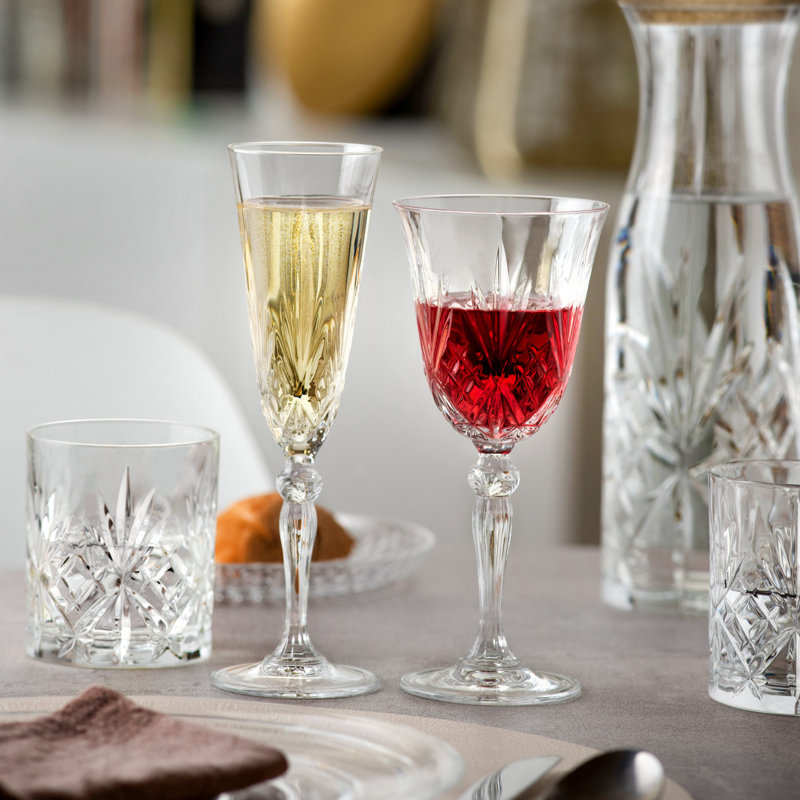 Elegant Clear Crystal Wine Glass Set for Cold Beverages