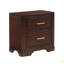 Table de chevet au design épuré avec deux tiroirs de rangement pour meubles de chambre à coucher de style transitionnel 1pc-1917443392