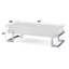 Table basse avec plateau relevable Calmam blanc ultrabrillant et finition chromée.-384214560