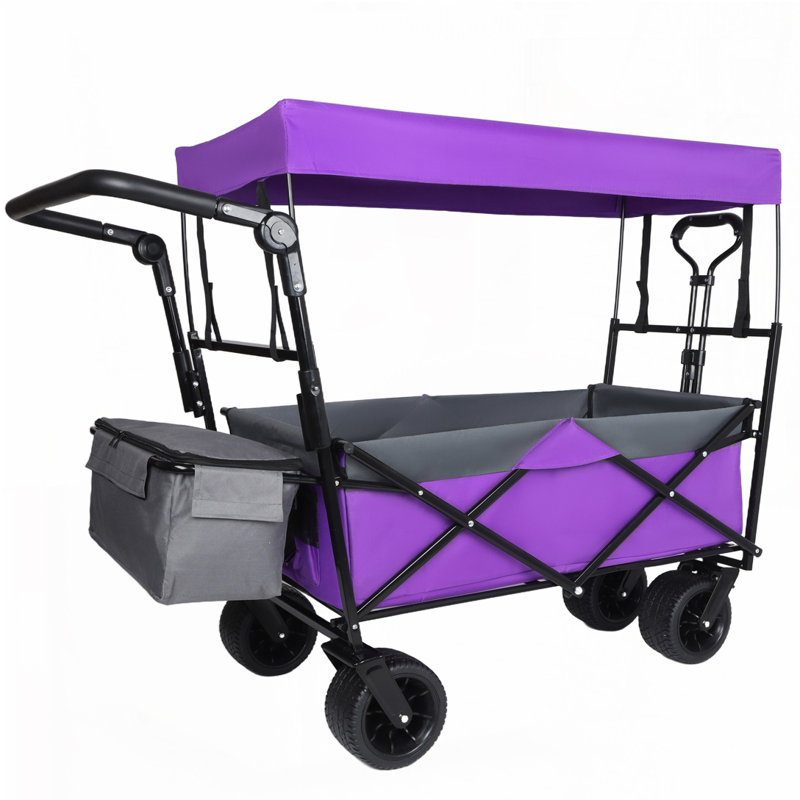 Wagon pliable avec auvent, Mauve